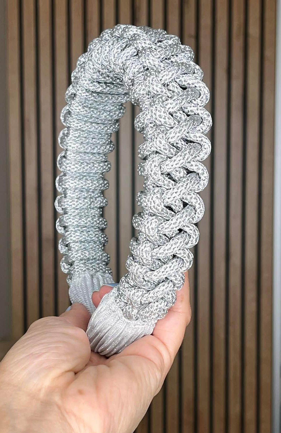 Cerchietto Macramè Aura argento
