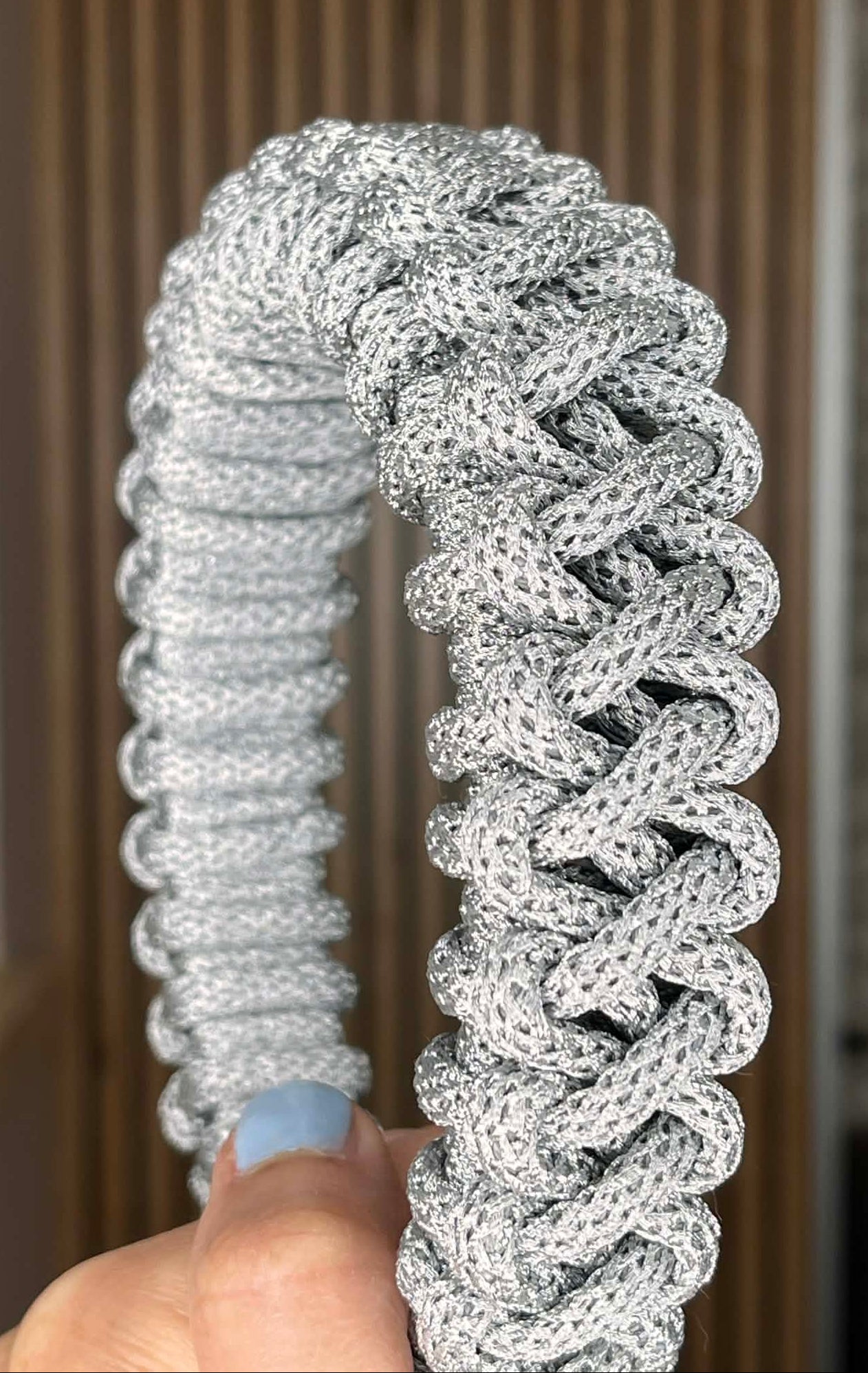Cerchietto Macramè Aura argento